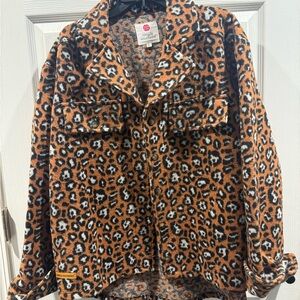 Simply Southern Leopard Print Button-Up Jacket